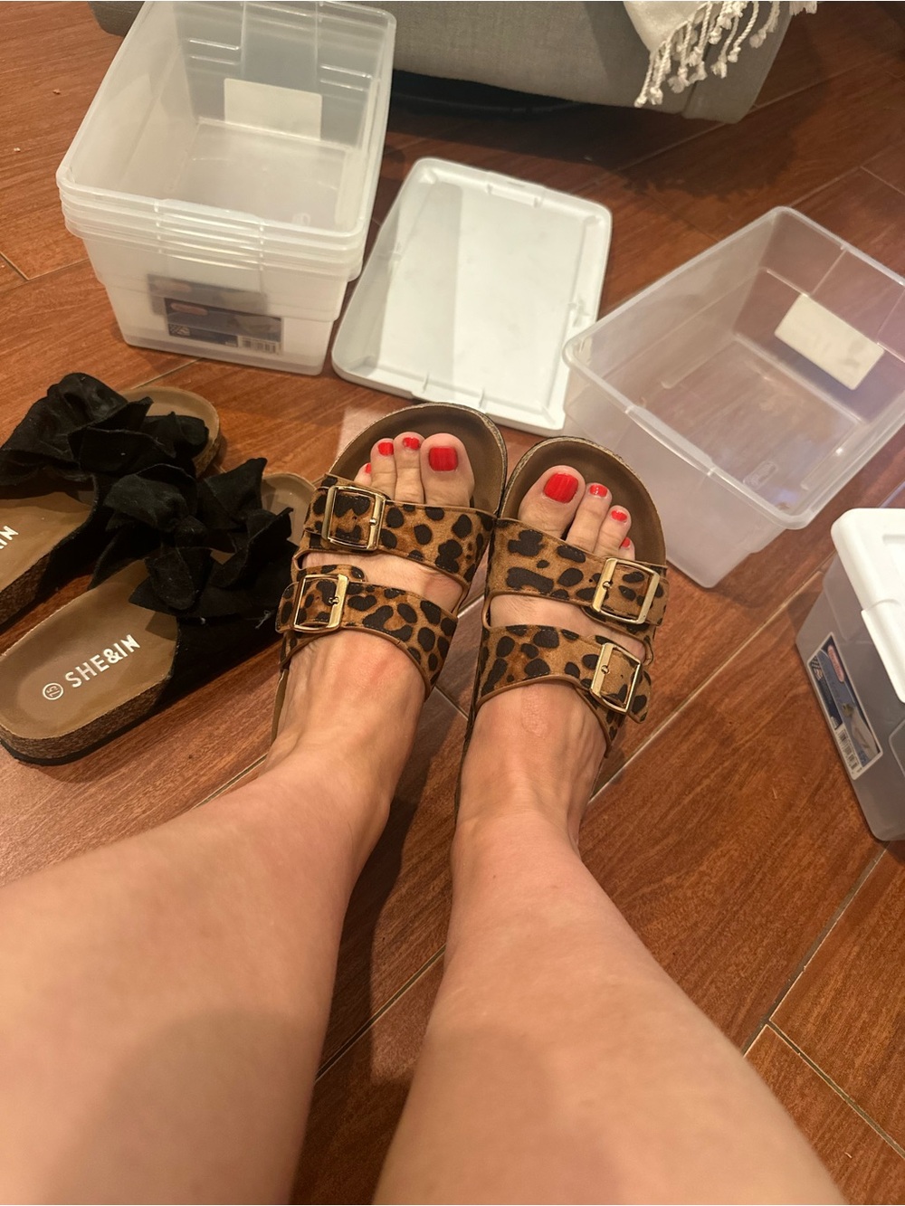 Worn 2 Pair Summer Sandal Bundle Size 7